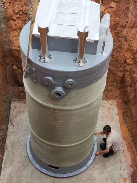 儋州峨眉山一体化提升泵安装